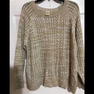 Faded Glory Beige and Cream Sweater